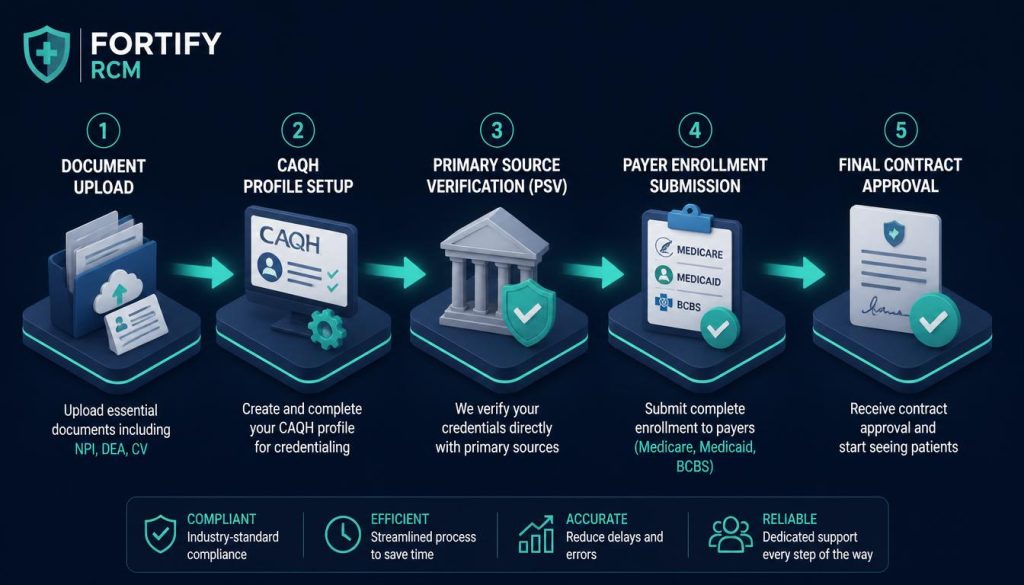 Step by step provider credentialing process by Fortify RCM